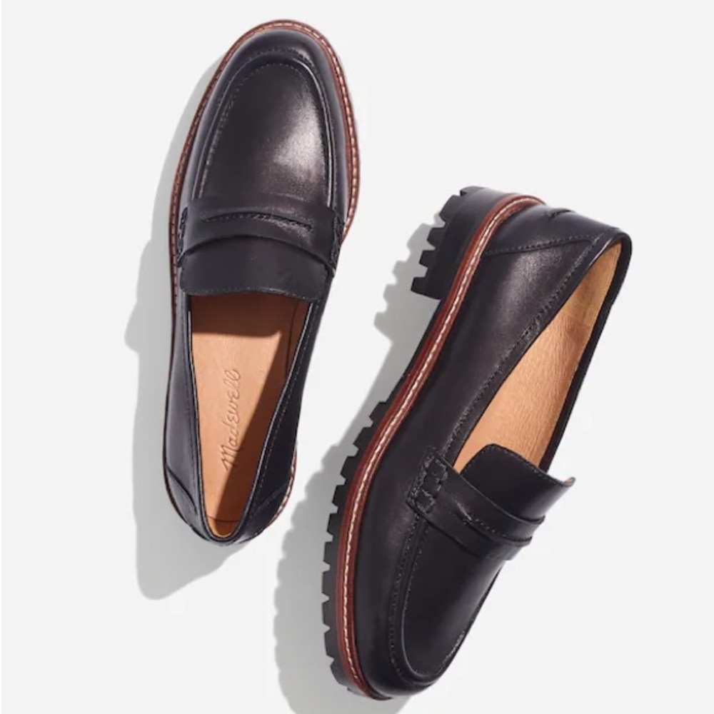 Madewell The Corinne Lugsole Loafer in Black Size 7